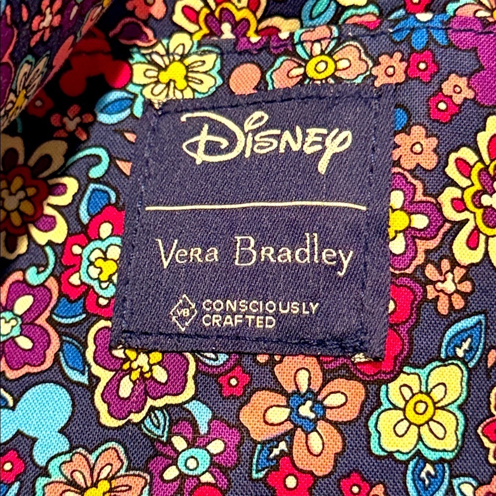 Vera Bradley Large Tote Bag Disney Mickey Minnie Sensational Six Ditsy - Picture 5 of 7